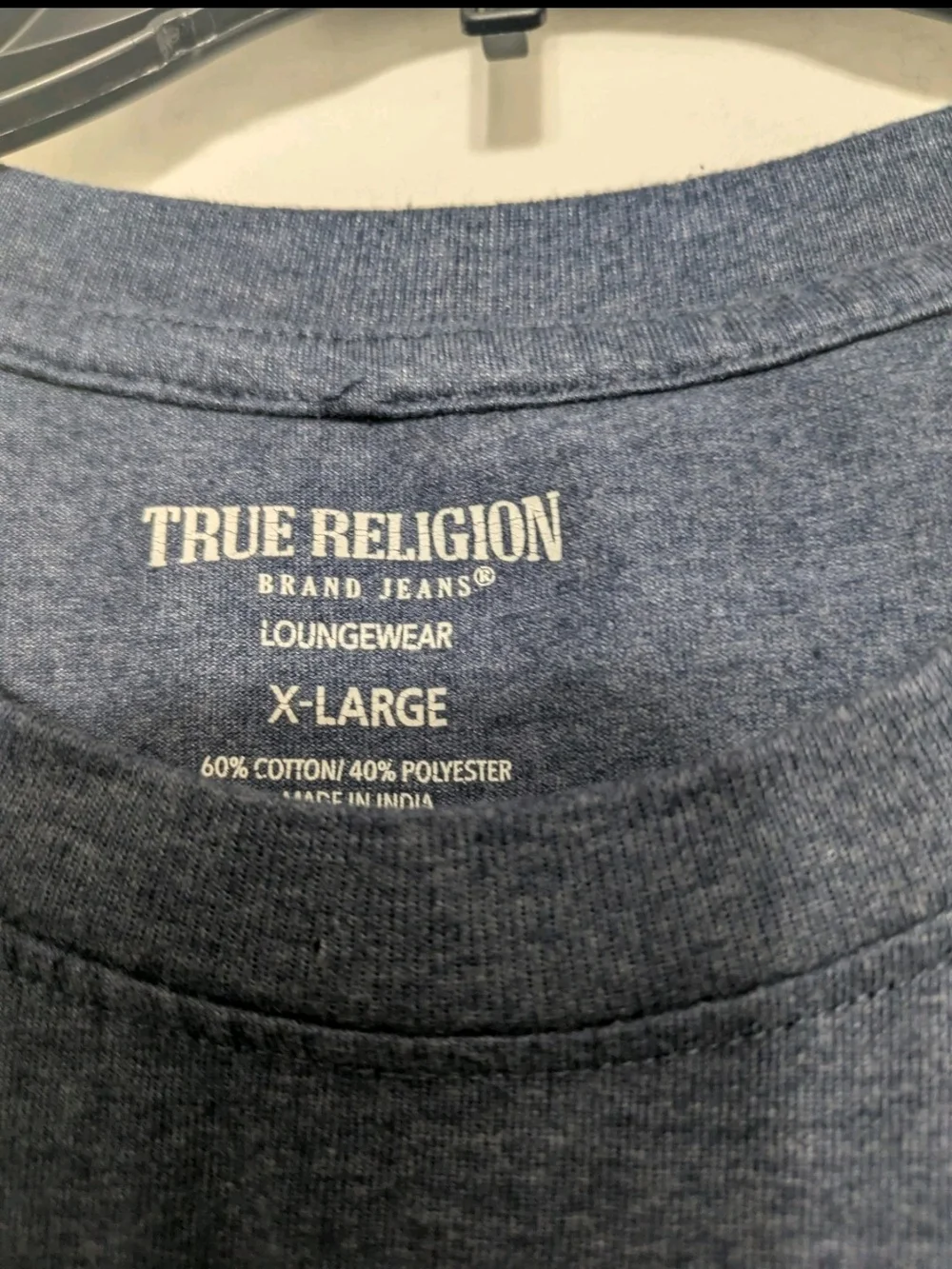 True Religion Navy Graphic Tee with White Logo